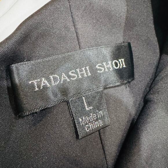 Tadashi Shoji Rigel Black White One Shoulder Dress NWT Formal Cocktail size L - Picture 4 of 14
